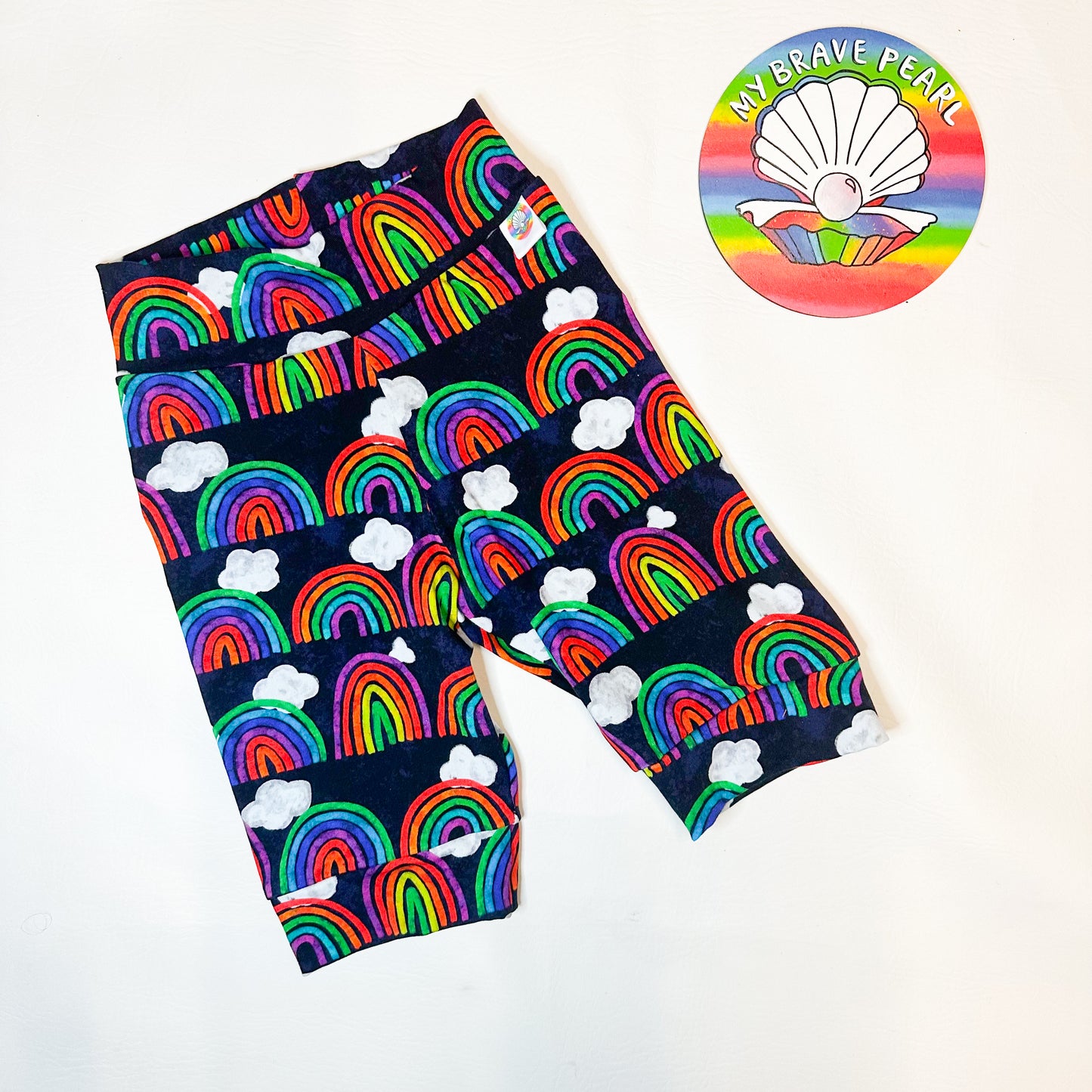 Ready To Ship 7-8Y Bright Rainbow Cycling Shorts