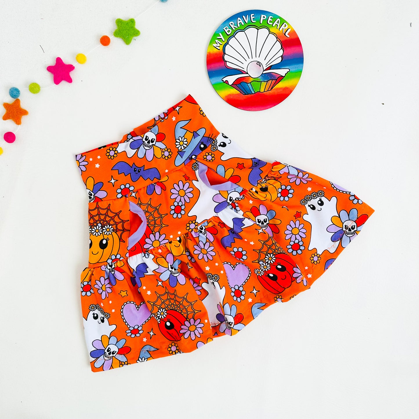 Kids Halloween Tiered Pocket Skirt