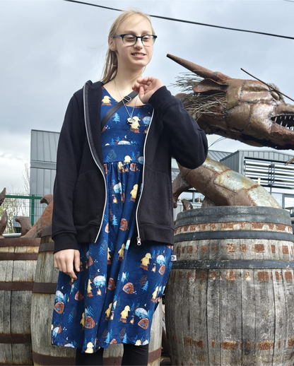 Adults Long Sleeve Midi Dress - Curve Fit