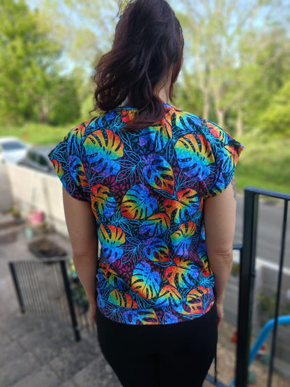Adults Short Sleeve Dolman Tee - Curve Fit