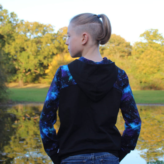 Kids Colourblock Shoulder Hoodie