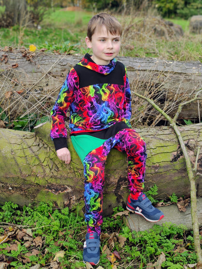 Kids Curved Colourblock Hoodie