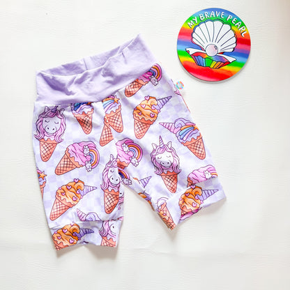 Ready To Ship 7-8Y Unicorn Ice Cream Jogger Shorts