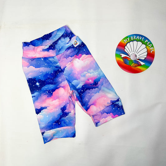 Ready To Ship 8-9Y Pastel Clouds Cycling Shorts