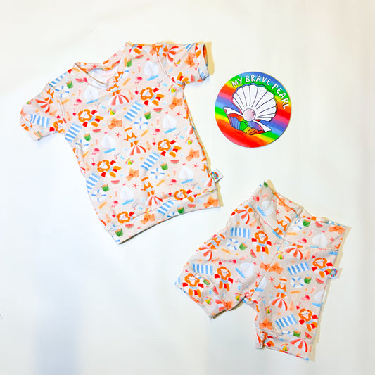 Ready To Ship 6-12M Fox Beach Short Lounge Set