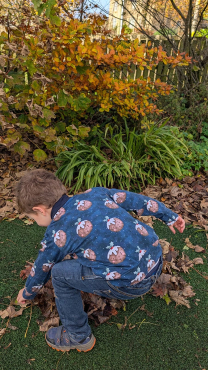 Kids Christmas Shawl Collar Sweatshirt