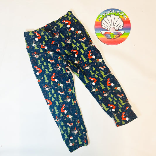 Ready To Ship 2-3Y Navy Woodland Christmas Joggers