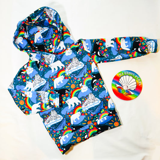 Ready To Ship 5-6Y Arctic Animals Hoodies