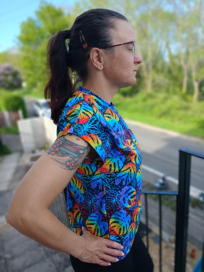 Adults Short Sleeve Dolman Tee - Curve Fit