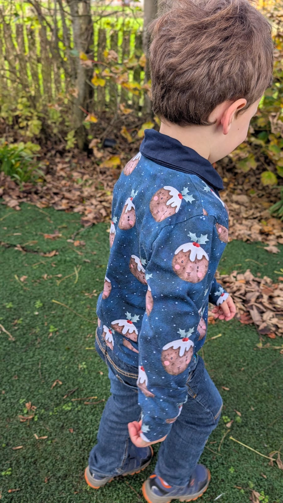 Kids Christmas Shawl Collar Sweatshirt