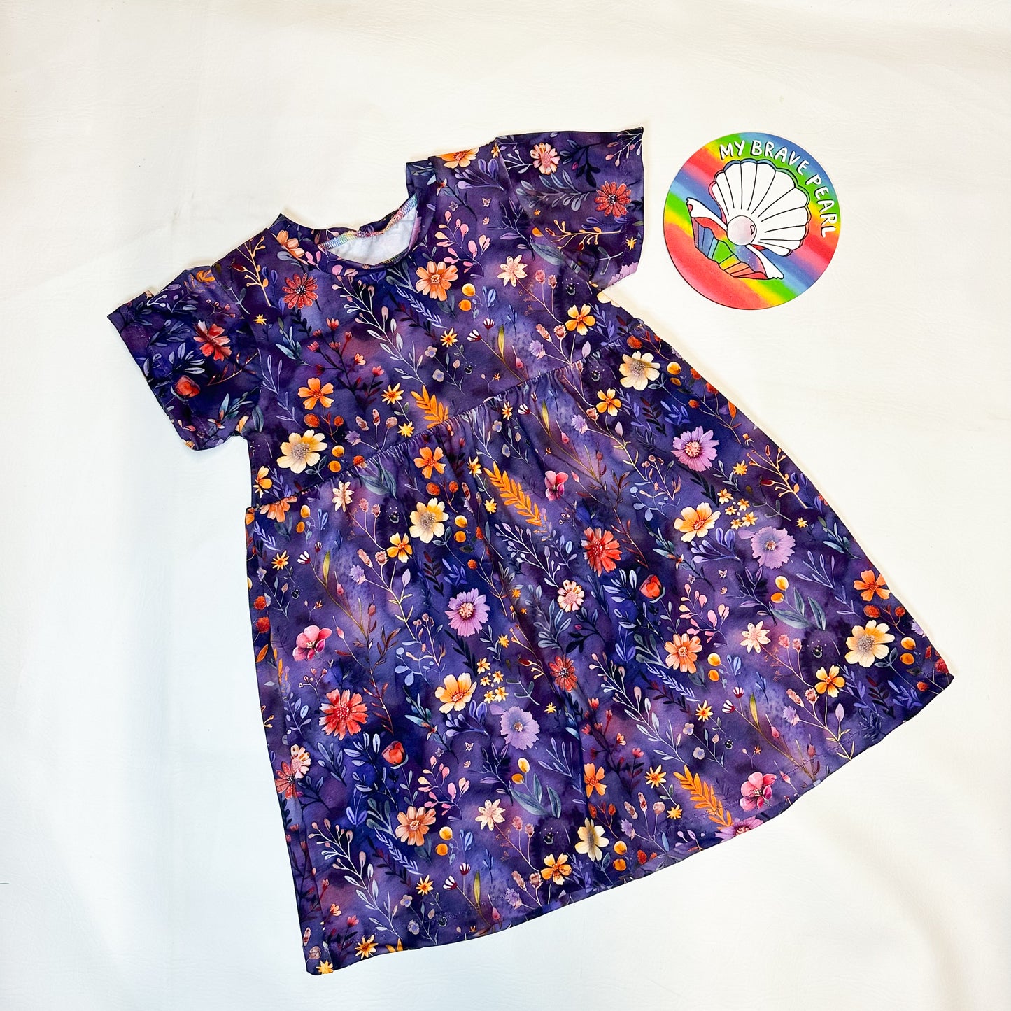 Kids Short Sleeve Dotty Dress