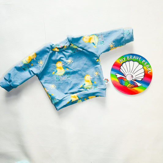 Ready To Ship Newborn Cornflower Wellyducks Sweatshirt