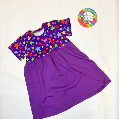 Kids Short Sleeve Dotty Dress