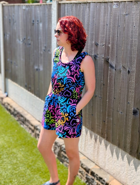 Adults Elasticated Waist Playsuit- Curve Fit