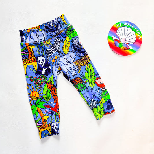 Ready To Ship 1-2Y Teal Jungle Joggers