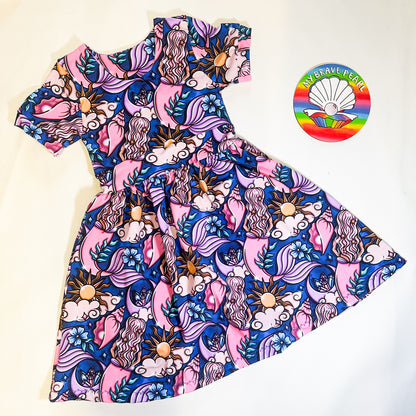 Kids Short Sleeve Midi Dress