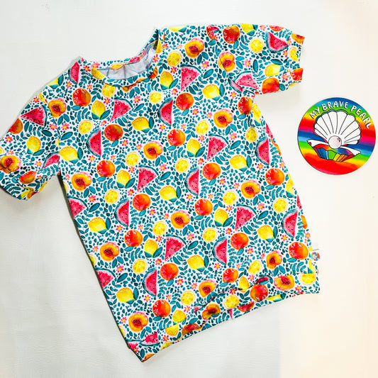 Ready To Ship 11-12Y Fruit Cocktail Short Sleeve Tee