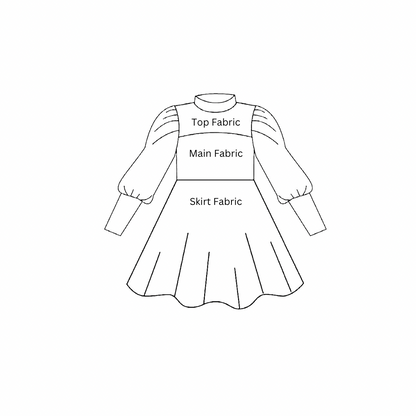 Kids Bishop Sleeve Colourblock Dress