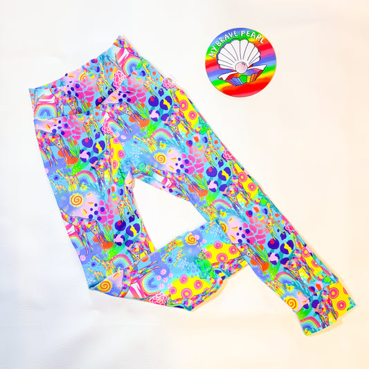 Ready To Ship 7-8Y Rainbow Giraffes Joggers