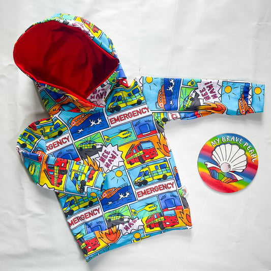 Ready To Ship 2-3Y Emergency Comics Hoodies