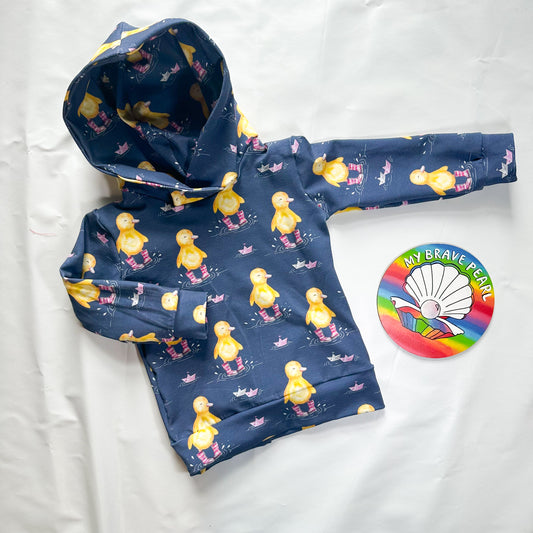 Ready To Ship 1-2Y Pink Wellyducks Hoodies