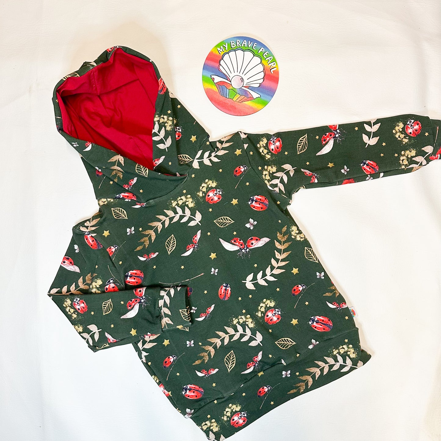 Ready To Ship 7-8Y Ladybird French Terry Hoodie