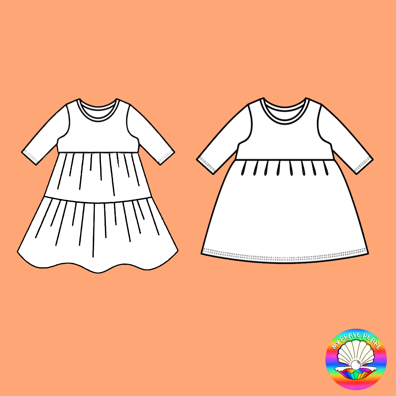Kids Preorder Long Sleeve Dotty Dress
