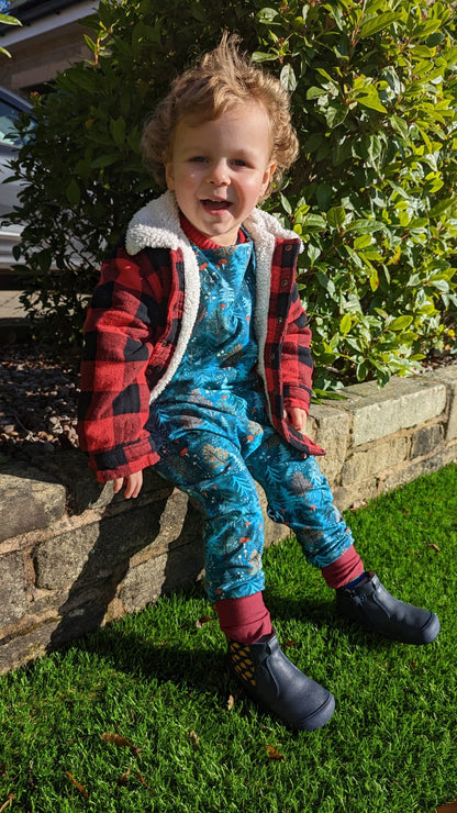 Kids Reversible Dungarees