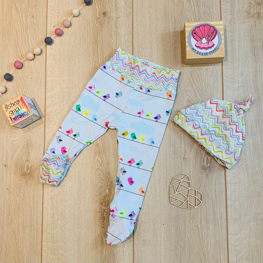 Ready To Ship 6-9M Footed Leggings