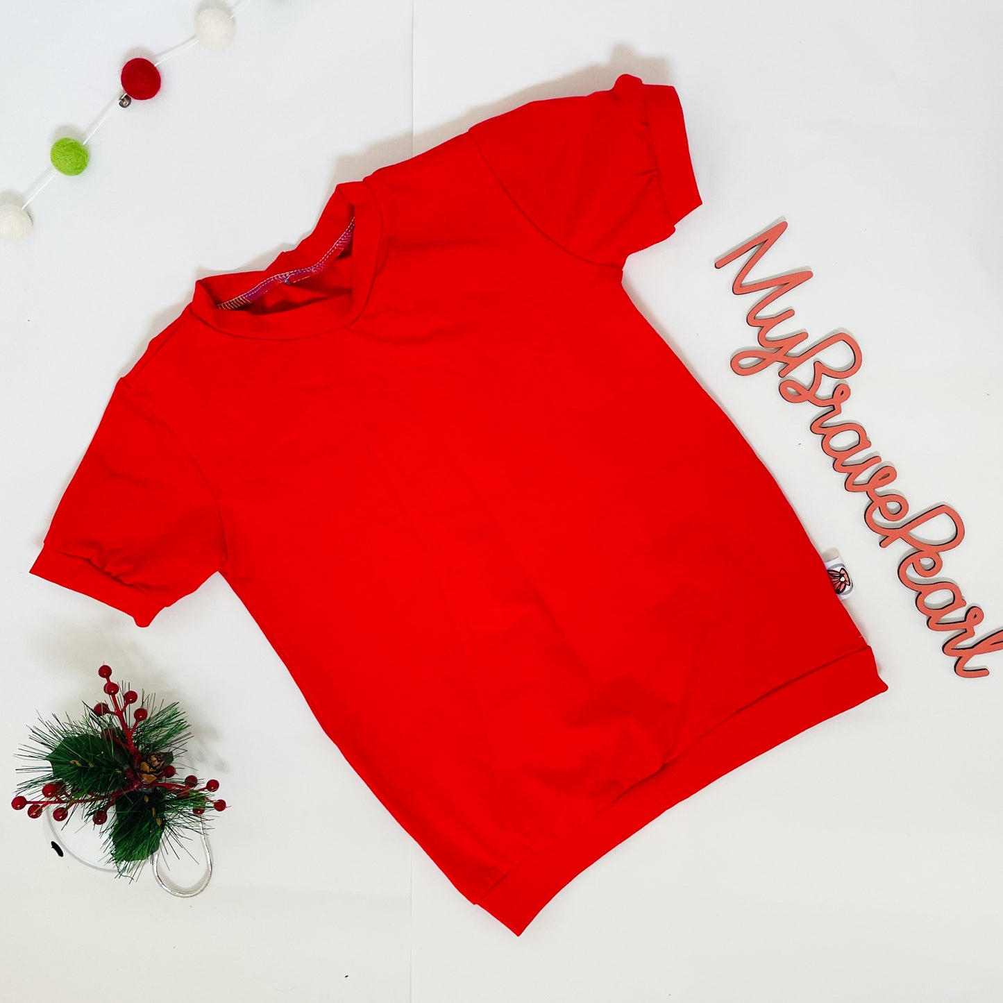 Ready To Ship 4-5Y Red Essentials Tee