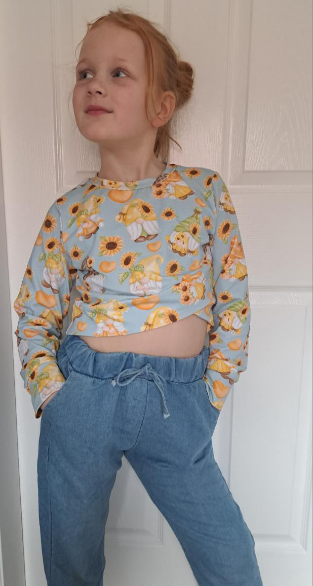 Kids Cross Hem Cropped Jumper