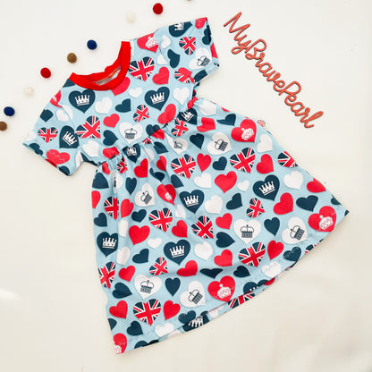 Kids Short Sleeve Dotty Dress