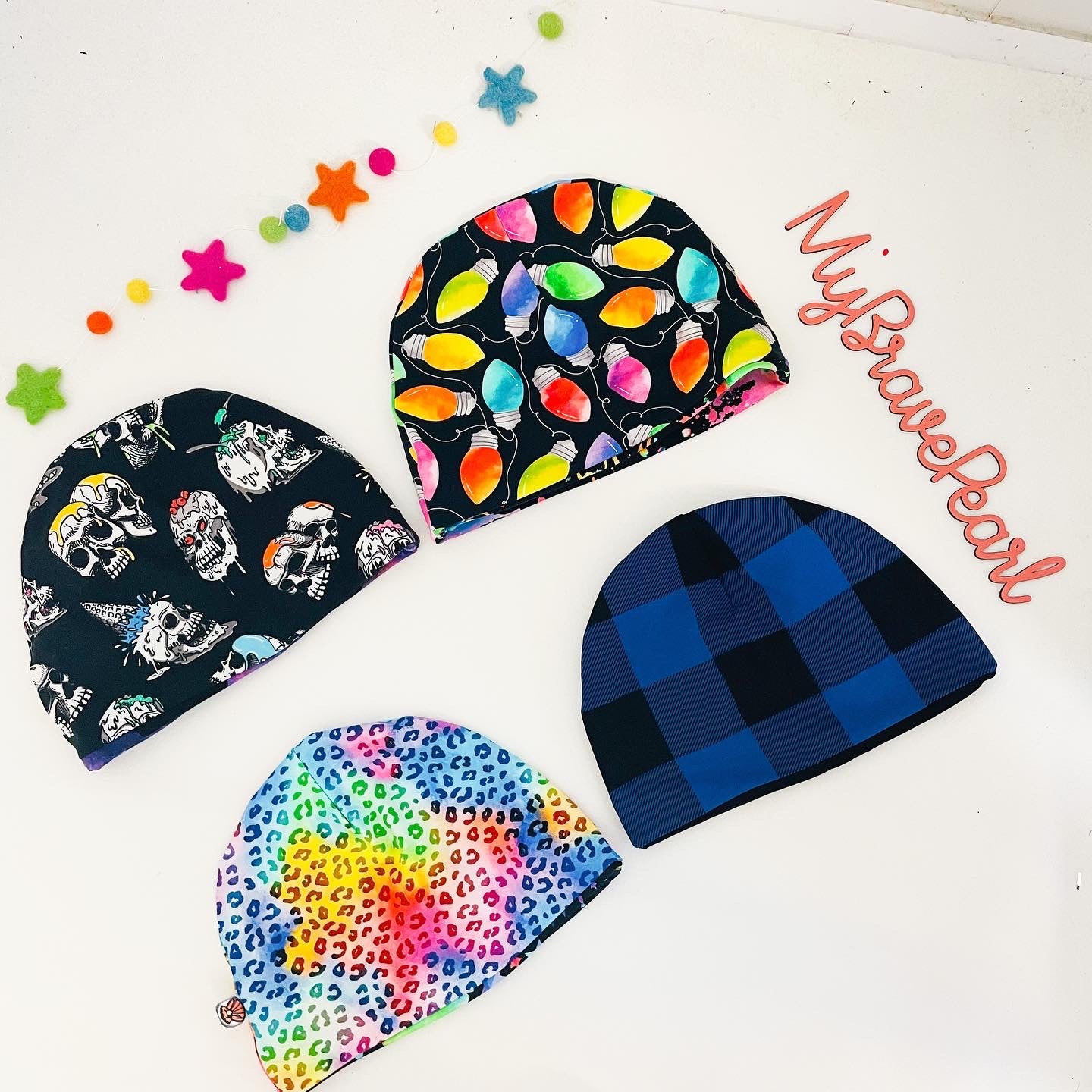 Ready To Ship Reversible Beanie Hats