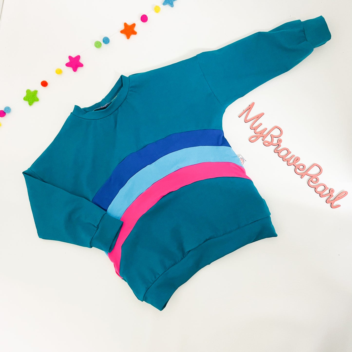 Kids Rainbow Dolman Sweatshirts