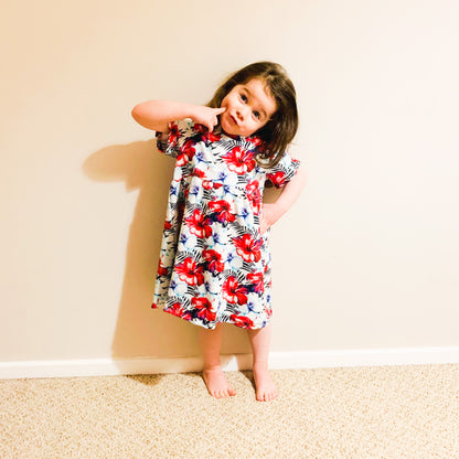 Kids Short Sleeve Dotty Dress