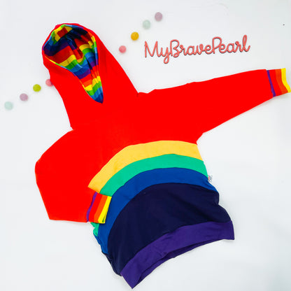Kids Rainbow Dolman Sweatshirts
