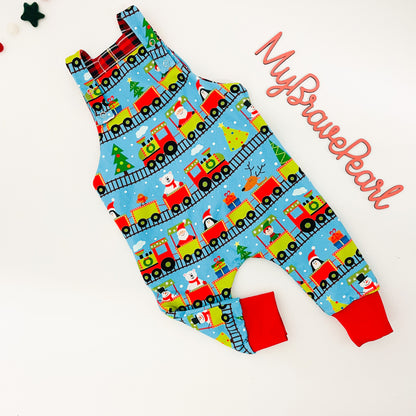 Kids Christmas Dungarees