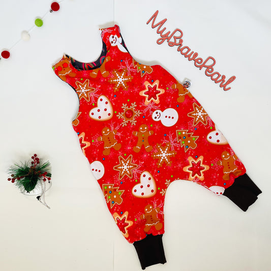Ready To Ship 6-9M Christmas Reversible Rompers